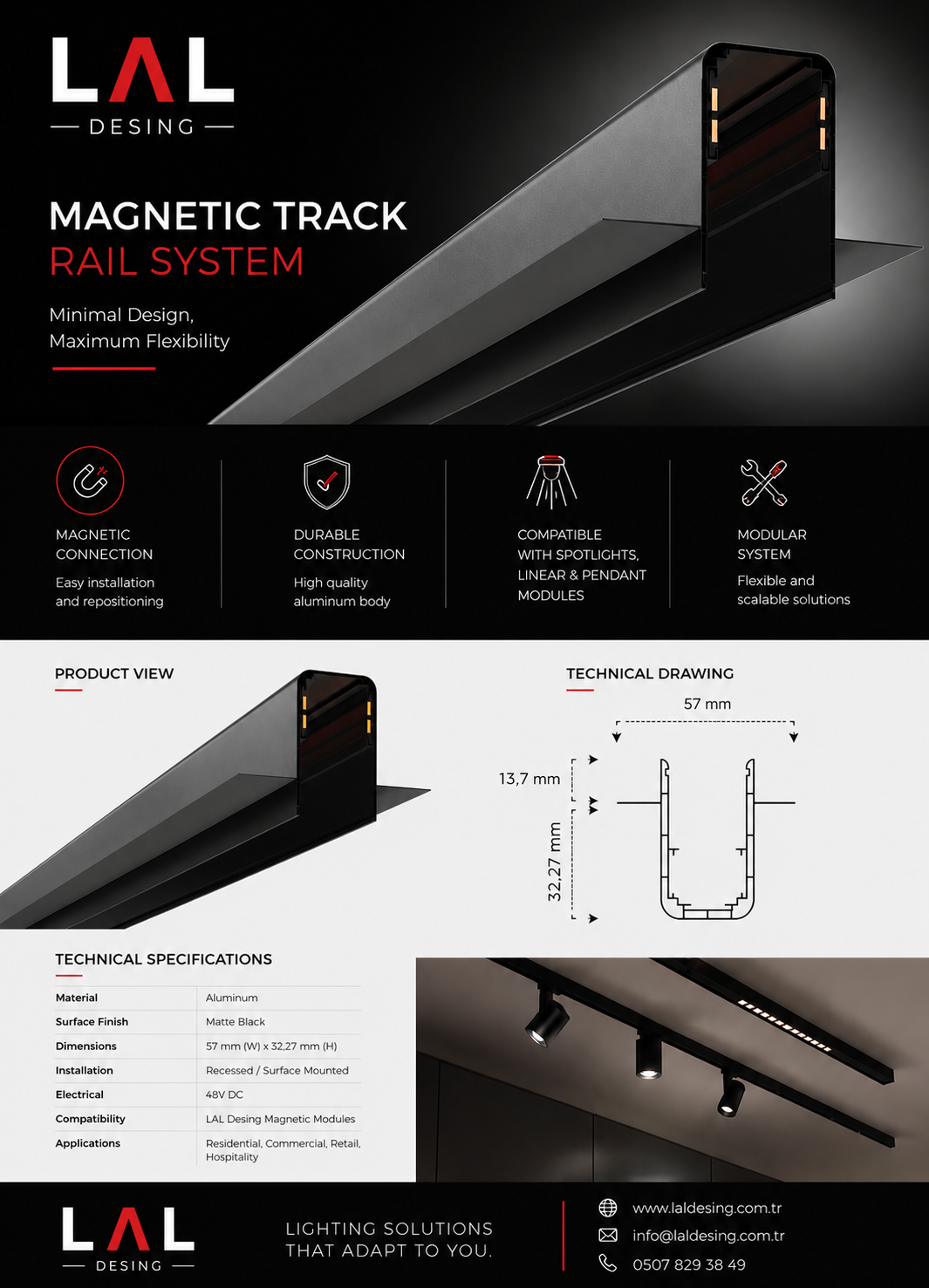 LAL 3000 3MT TRİMLES MAGNET RAY - Görsel 3